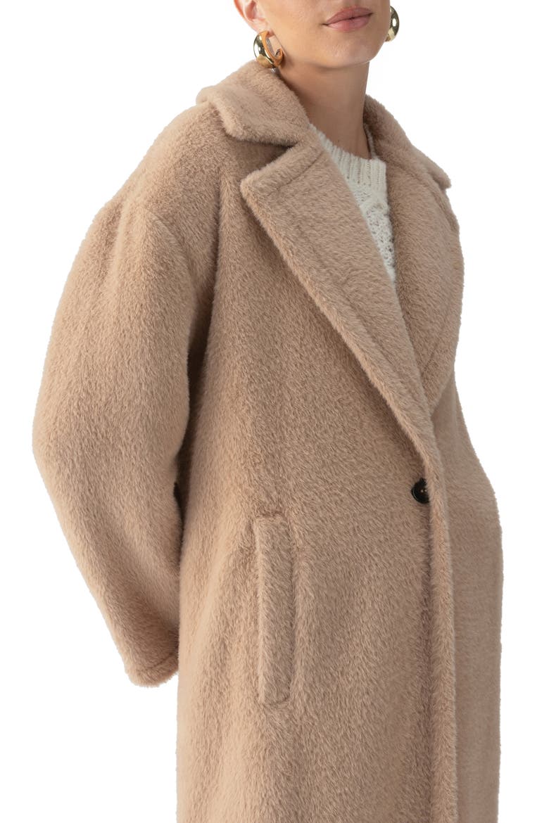 Live-In Faux Fur Coat, Alternate, color, WARM CAMEL