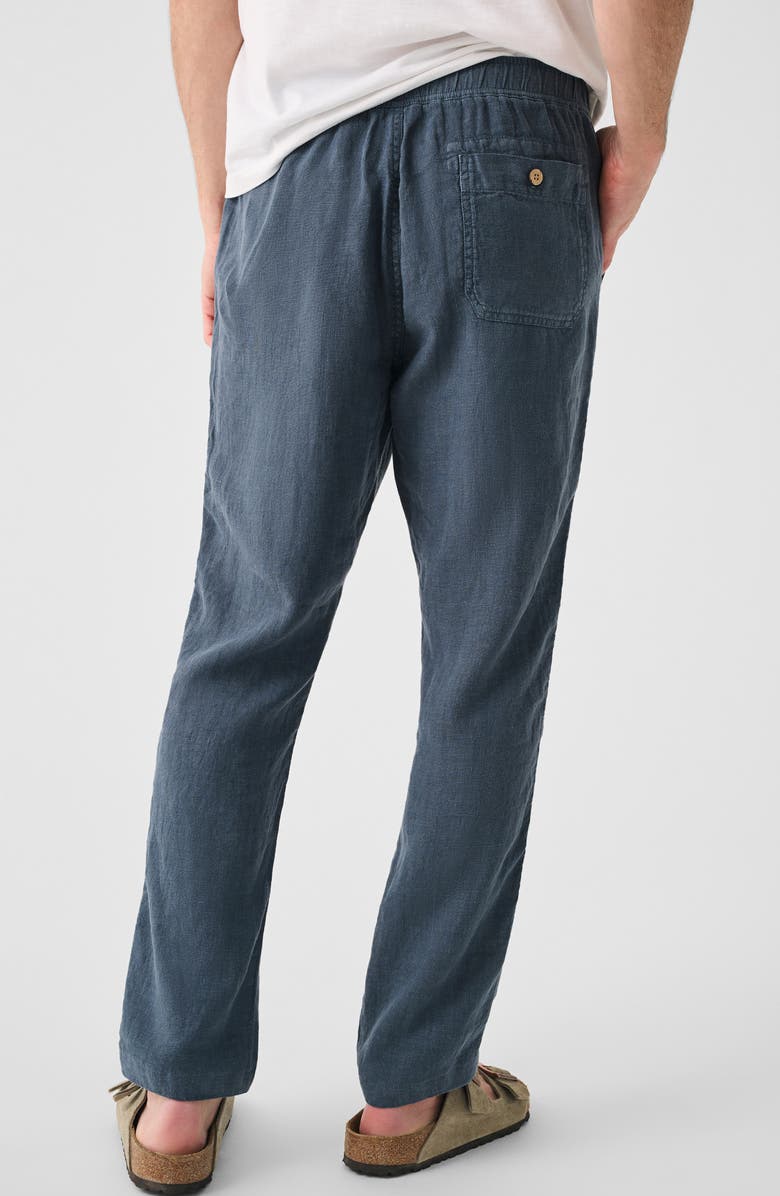 Faherty Linen Drawstring Pants, Alternate, color, Look Out Navy