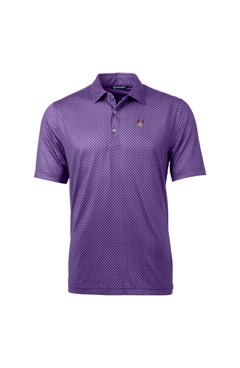 Cutter & Buck Men's Cutter & Buck Purple ECU Pirates Team Logo Big & Tall Pike Banner Print Polo, Alternate, color, 