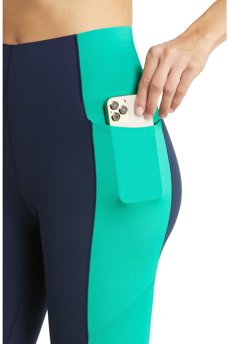 High Waist Pocket Leggings, Alternate, color, NAVY BLUE