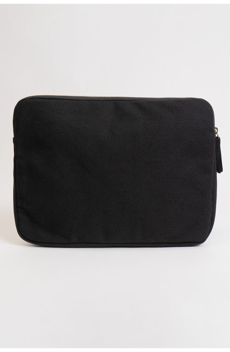 Terra Thread 13-Inch Organic Cotton Laptop Sleeve, Alternate, color, Ivory Black
