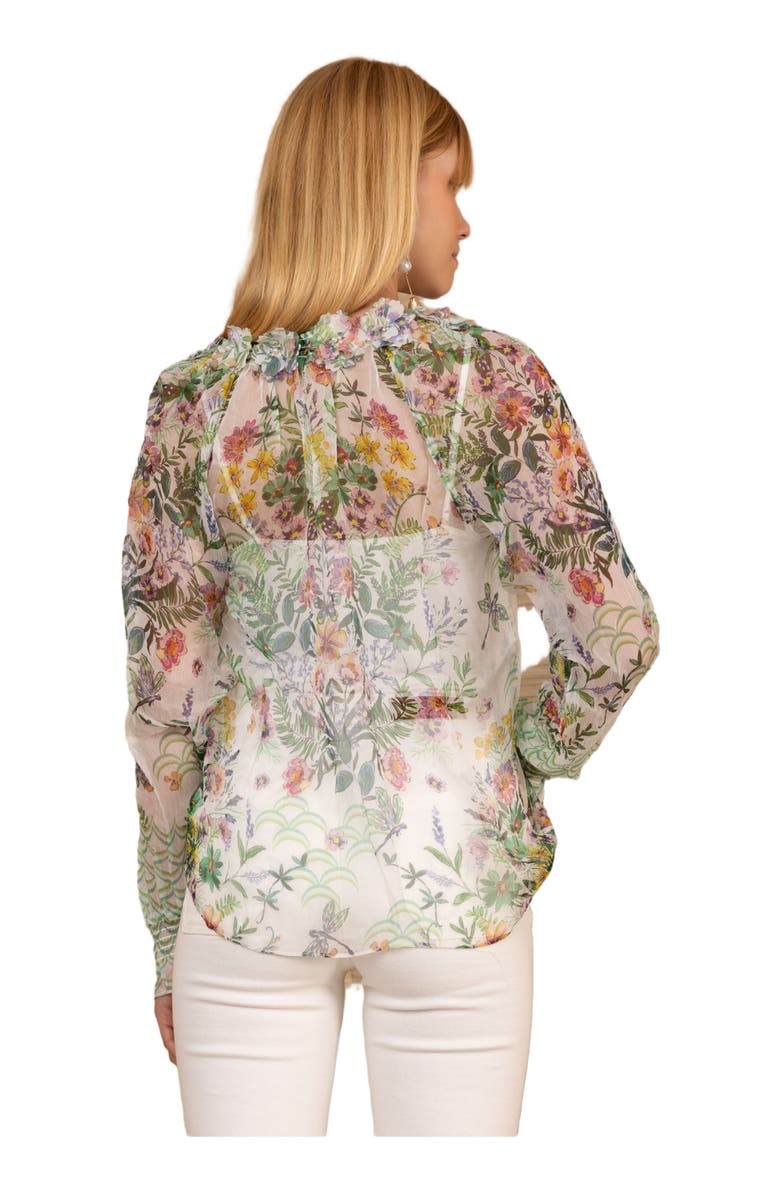 Hale Bob Monica Silk Floral Applique Top, Alternate, color, 