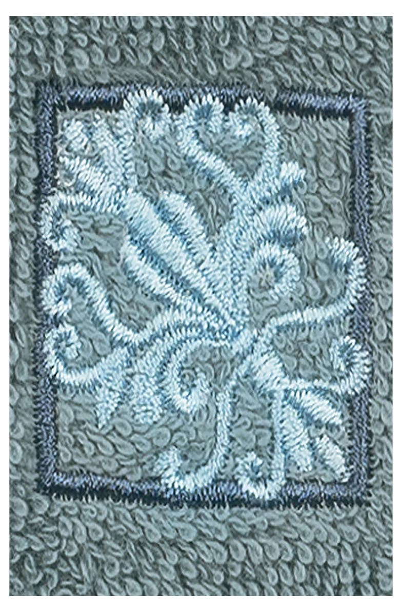 Linum Home Textiles Vivian Embellished Washcloth - Set of 2 - Teal, Alternate, color, Teal
