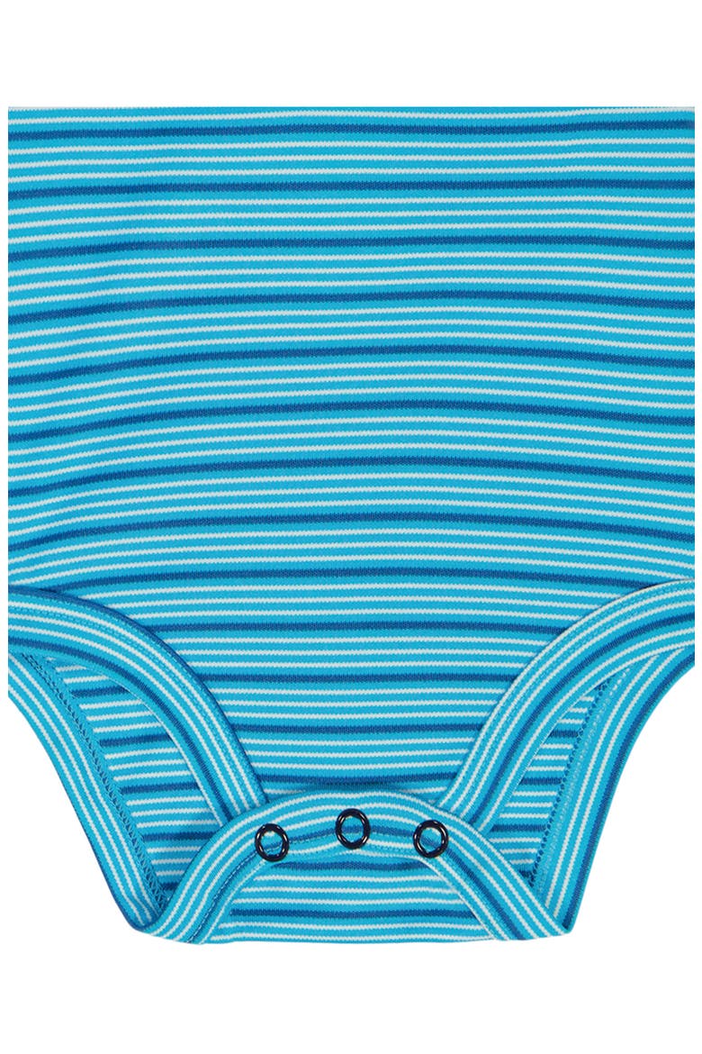 UA Stripe Polo Bodysuit, Alternate, color, FRESCO BLUE
