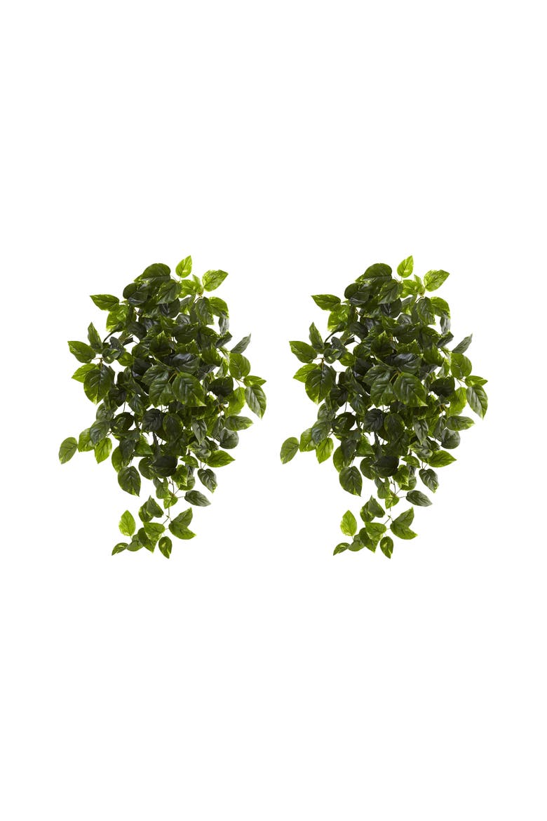 36-in UV Resistant Artificial Pothos Hanging Plant (Indoor/Outdoor) - Set of 2, Main, color, Green