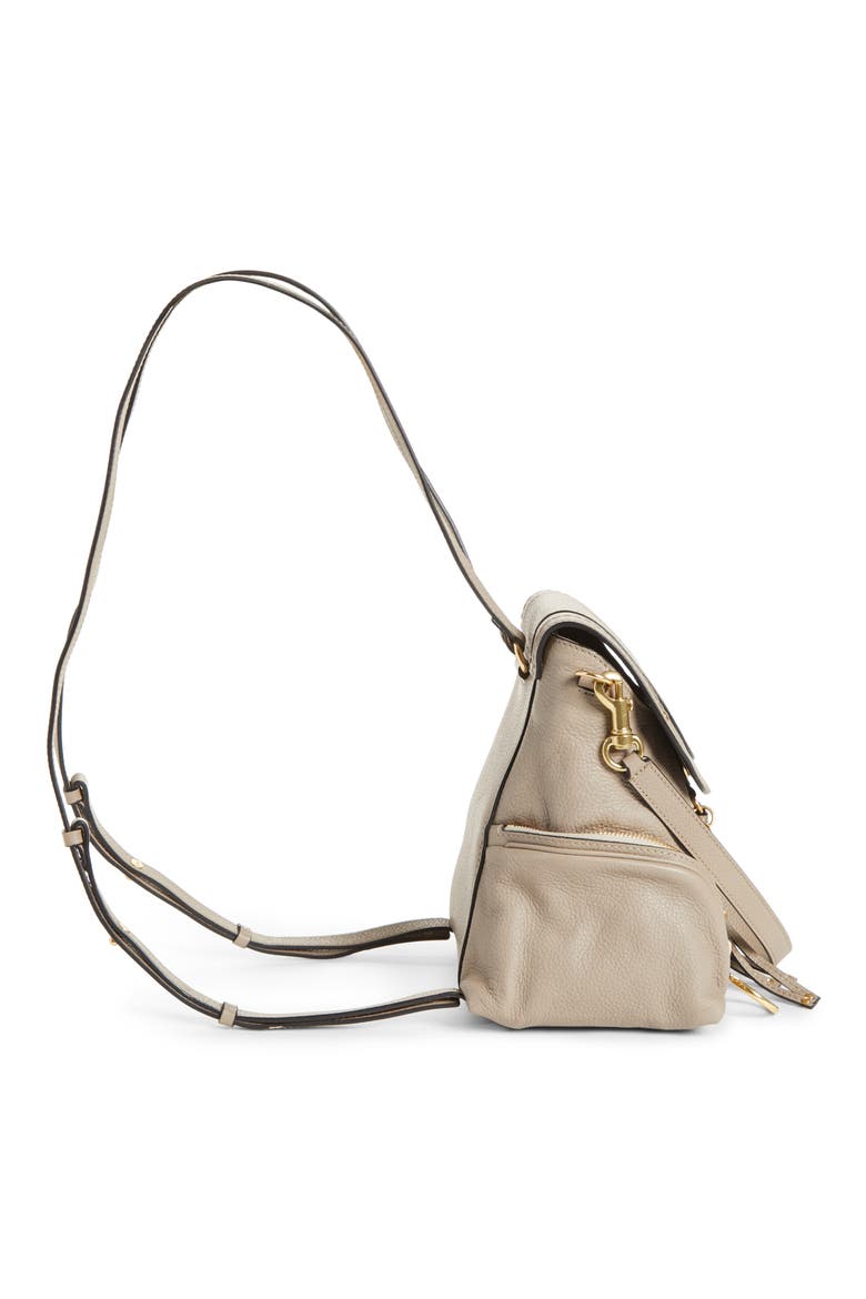 Small Olga Leather Backpack, Alternate, color, MOTTY GREY