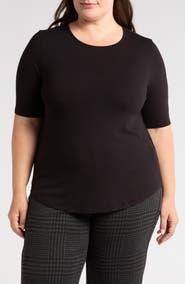 Universal Standard Lily Liquid Jersey Crewneck Top