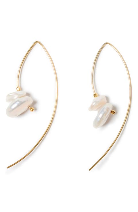 Freshwater Pearl Hoop Earrings