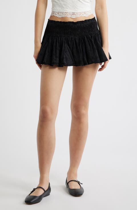 Immy Cotton Miniskirt with Built-In Shorts