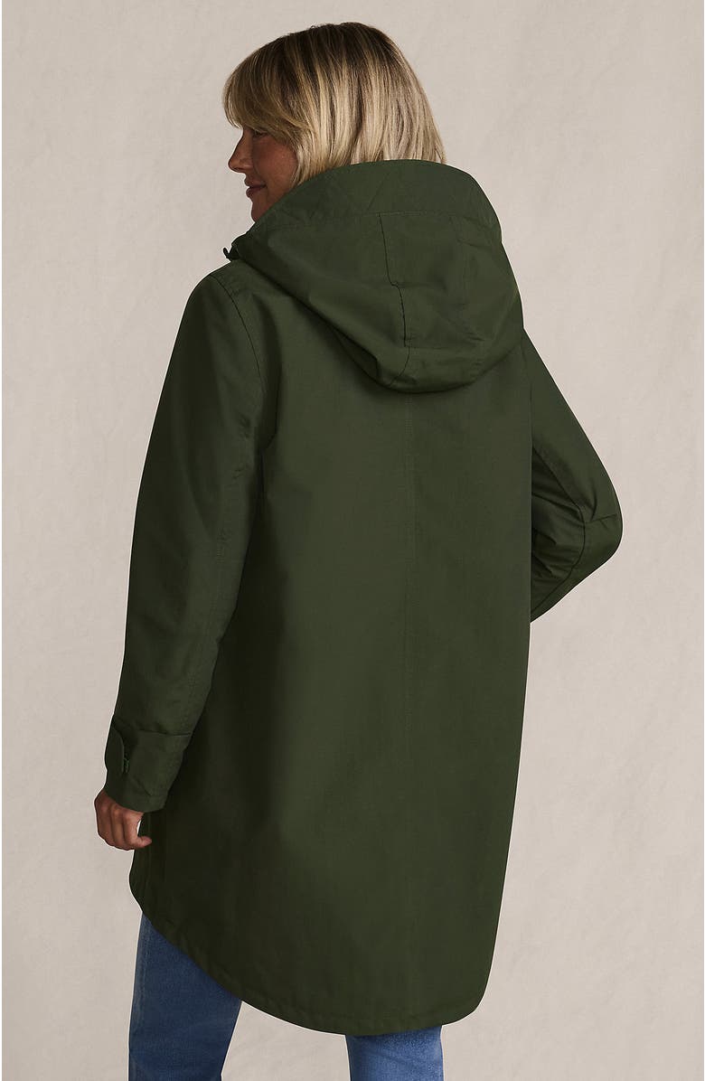 Lands' End Squall A-Line Rain Jacket, Alternate, color, Darkest Olive