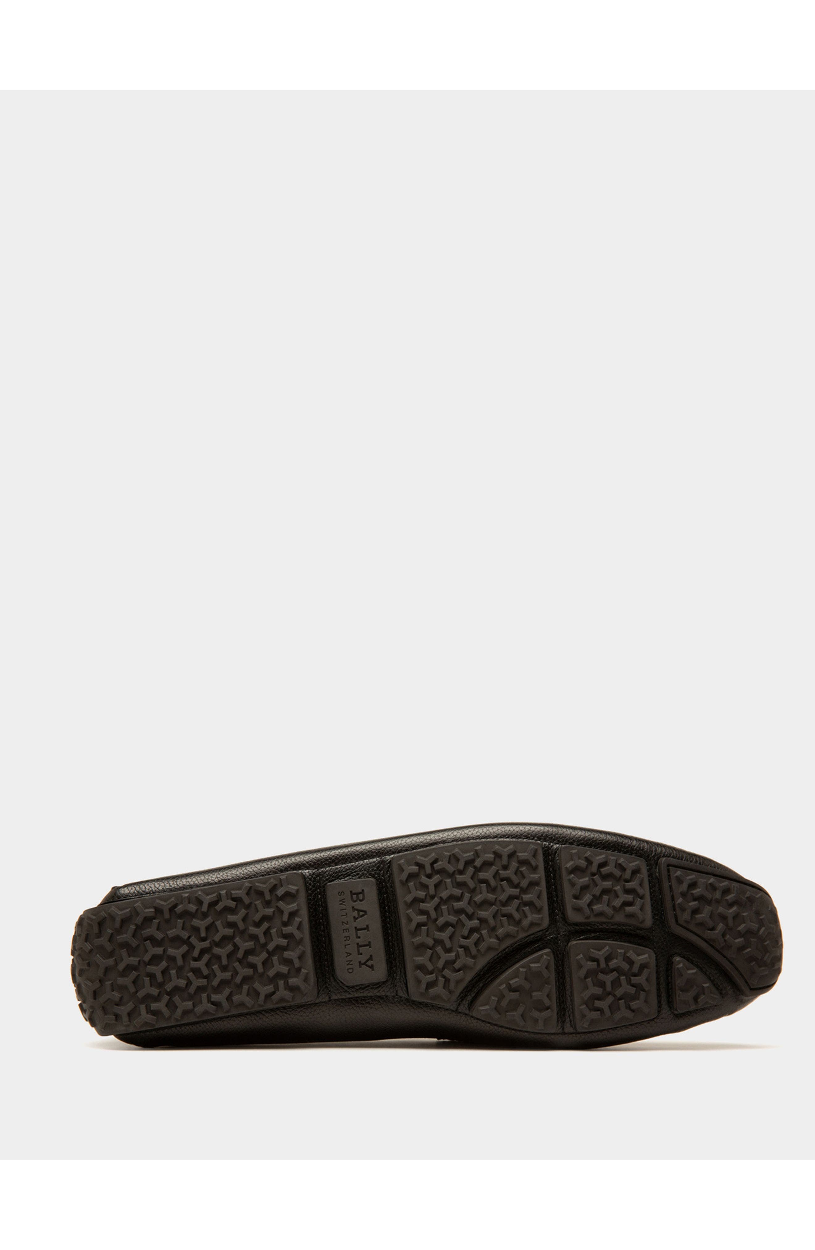 Bally Pilot Drivers In Leather And Fabric, Alternate, color, Black