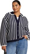 ELOQUII Striped Cardigan