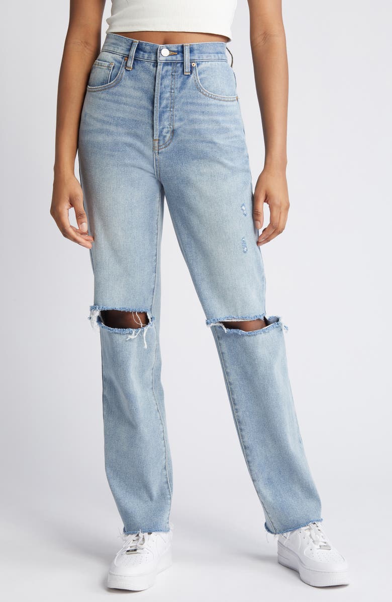 PacSun Ripped High Waist Dad Jeans, Main, color, 