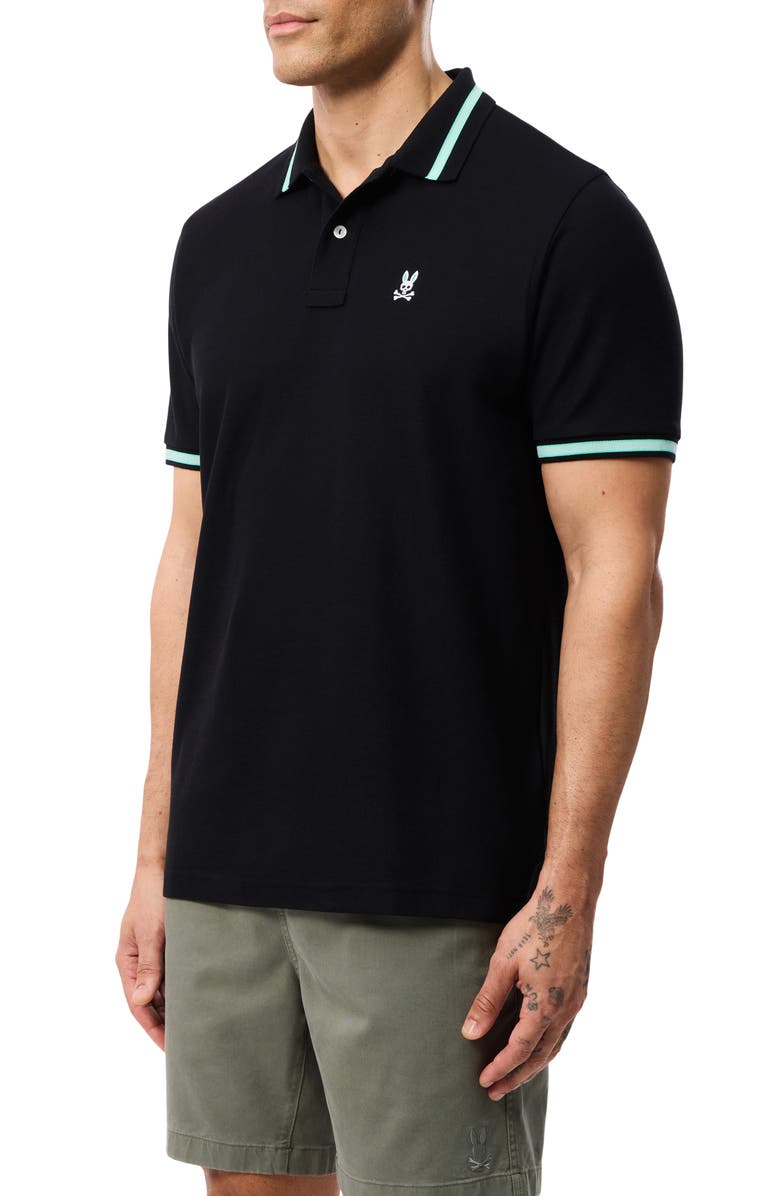 Psycho Bunny Irving Tipped Piqué Polo, Alternate, color, 