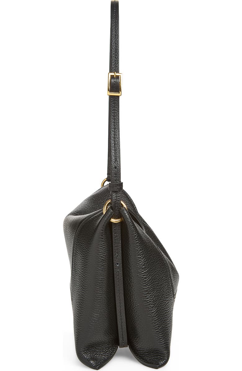 Wandler Penelope Slouch Leather Crossbody Bag, Alternate, color, Black Crust