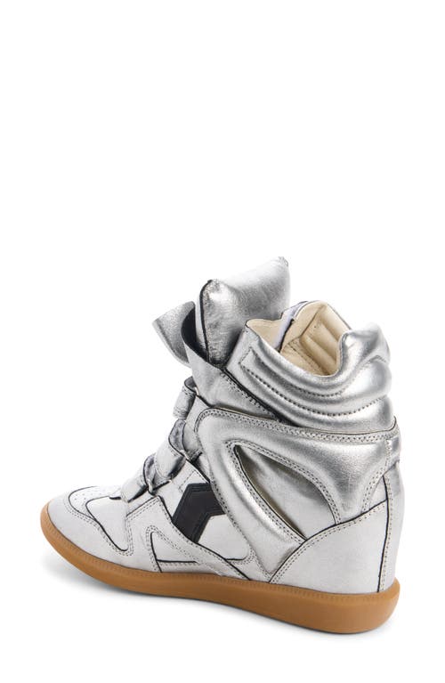 Isabel Marant Bekett Hidden Wedge High Top Sneaker In Gray