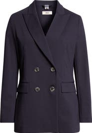 Herno Double Breasted Stretch Cotton Blend Jacket