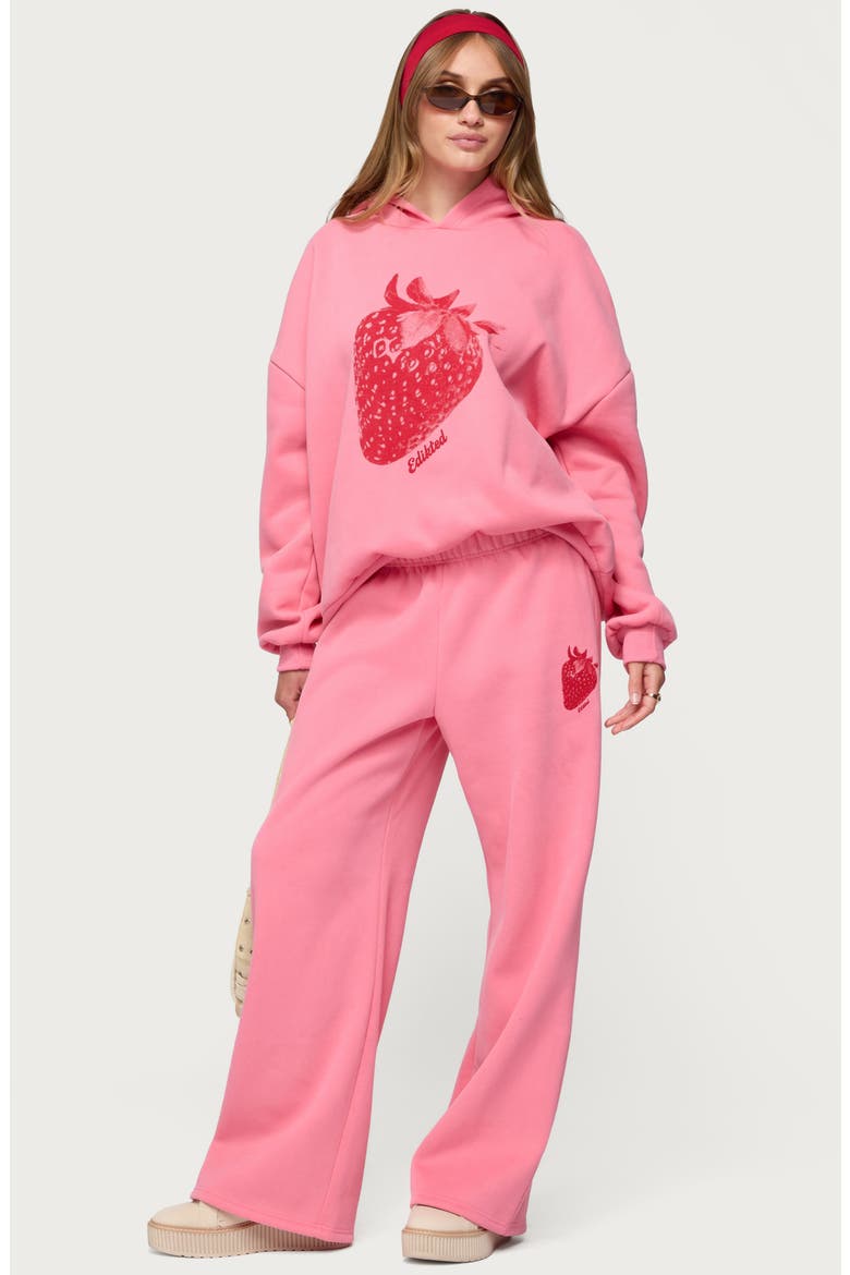 Strawberry Babe Sweatpants, Alternate, color, PINK