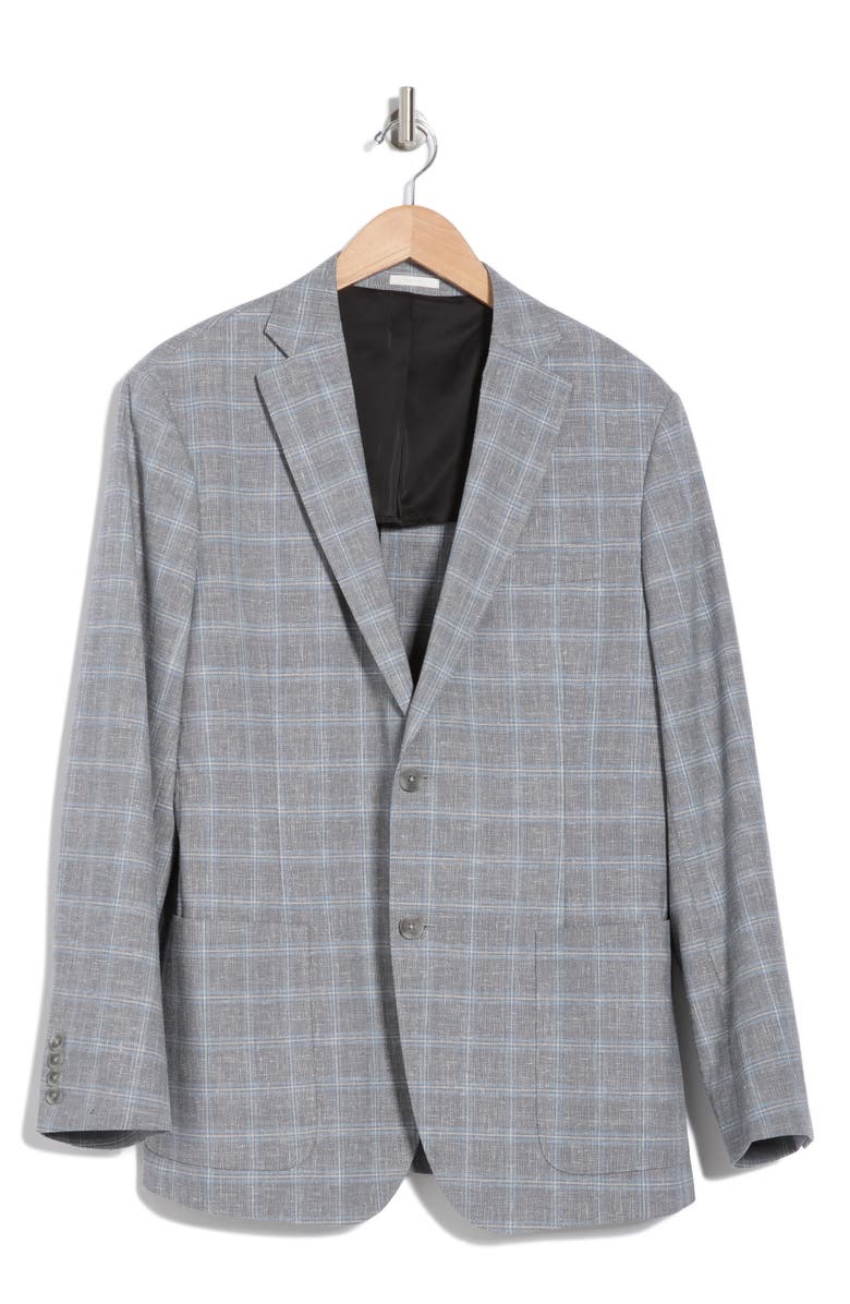 NORDSTROM RACK Check Notch Lapel Sport Coat, Alternate, color, Grey Royal Check