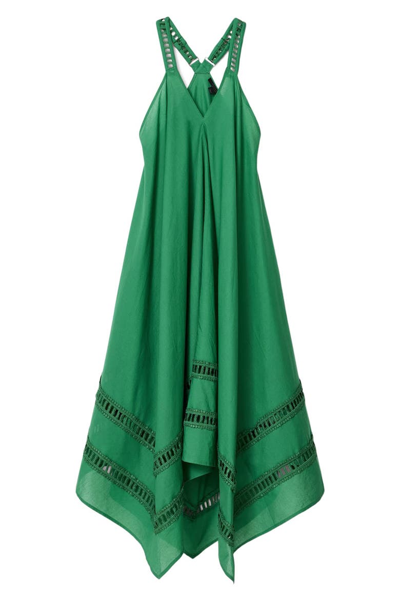 Lil Handkerchief Hem Cotton Dress, Alternate, color, APPLE GREEN