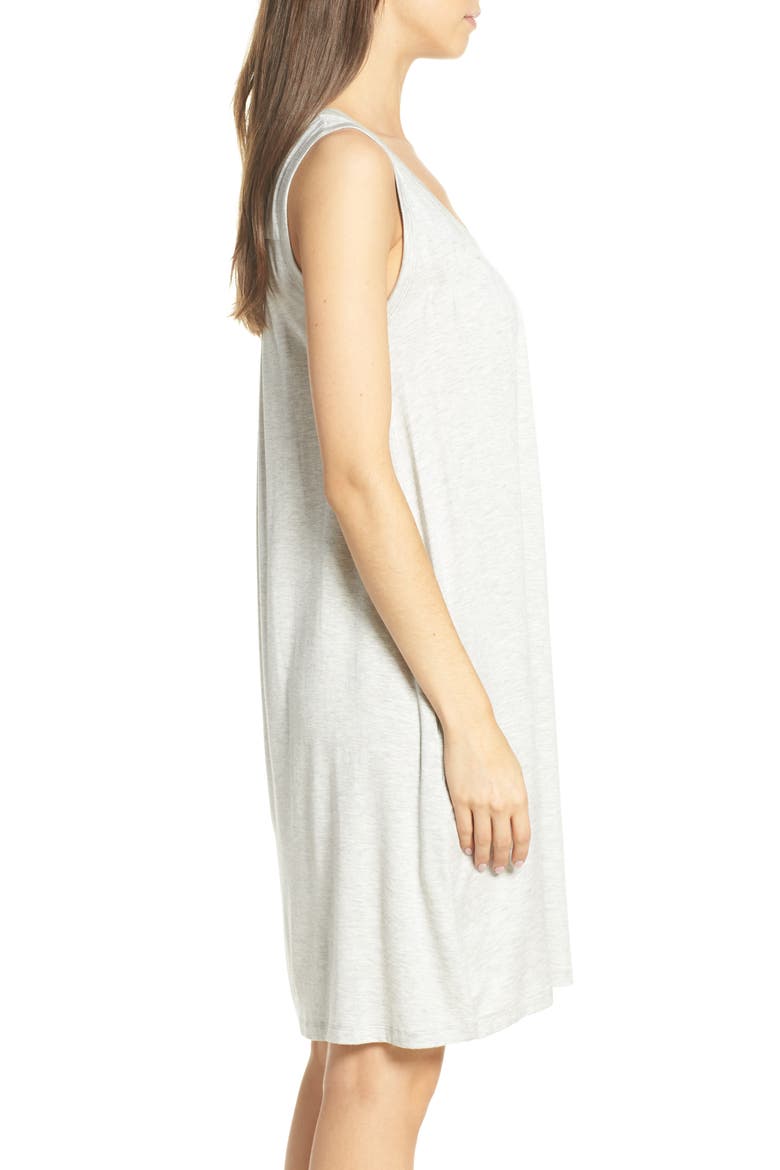 Pleat Nightgown, Alternate, color, GREY