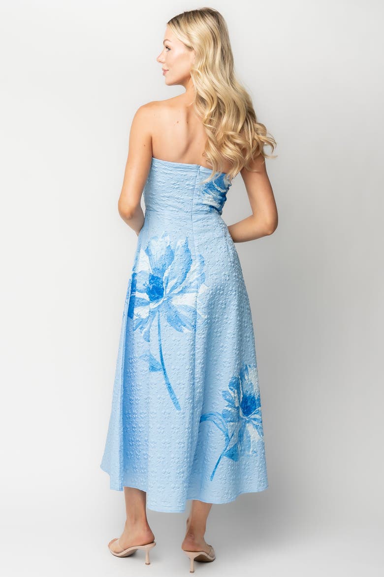 Genesis Strapless Midi Dress, Alternate, color, Light Blue
