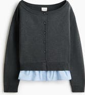 H&M Layered Off-the-shoulder Cardigan