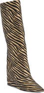 Steve Madden Alivia Croc Embossed Faux Leather Knee High Boot