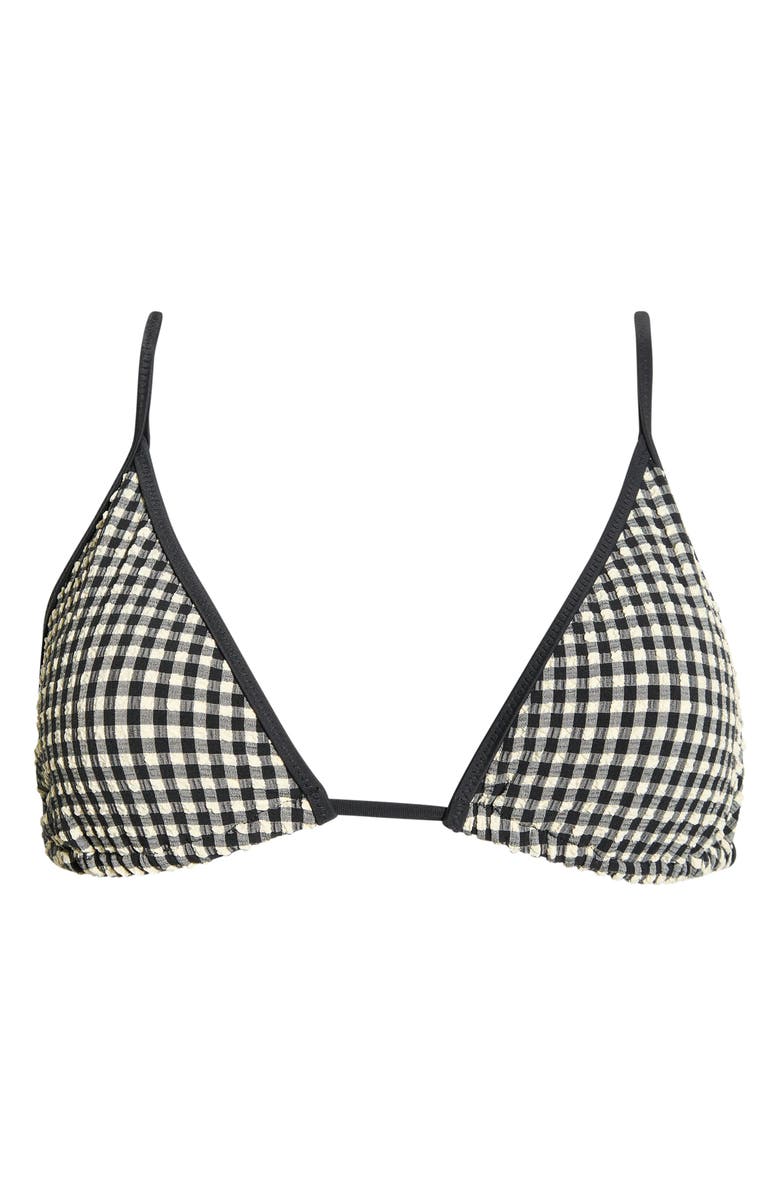 Sanctuary Tunnel Triangle Bikini Top, Alternate, color, Black/ Cream