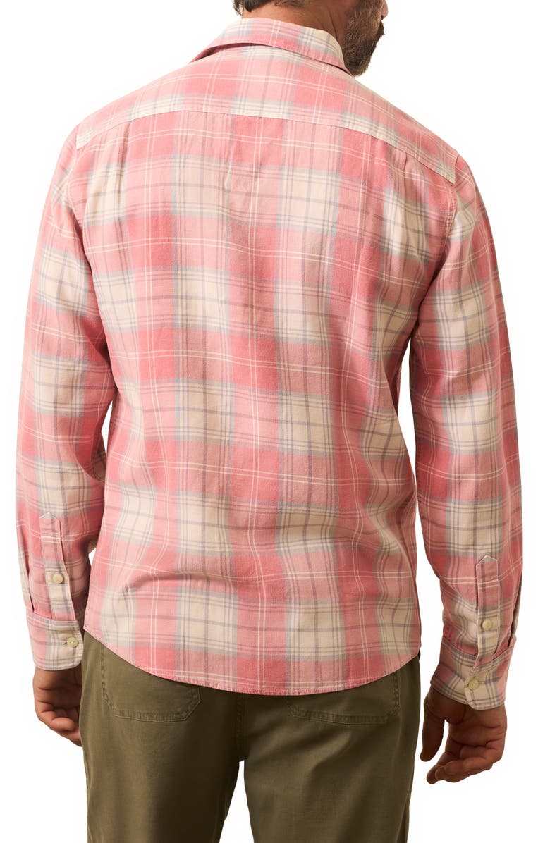 Faherty The Tried & True Plaid Chambray Button-Up Shirt, Alternate, color, Carnation Field Plaid