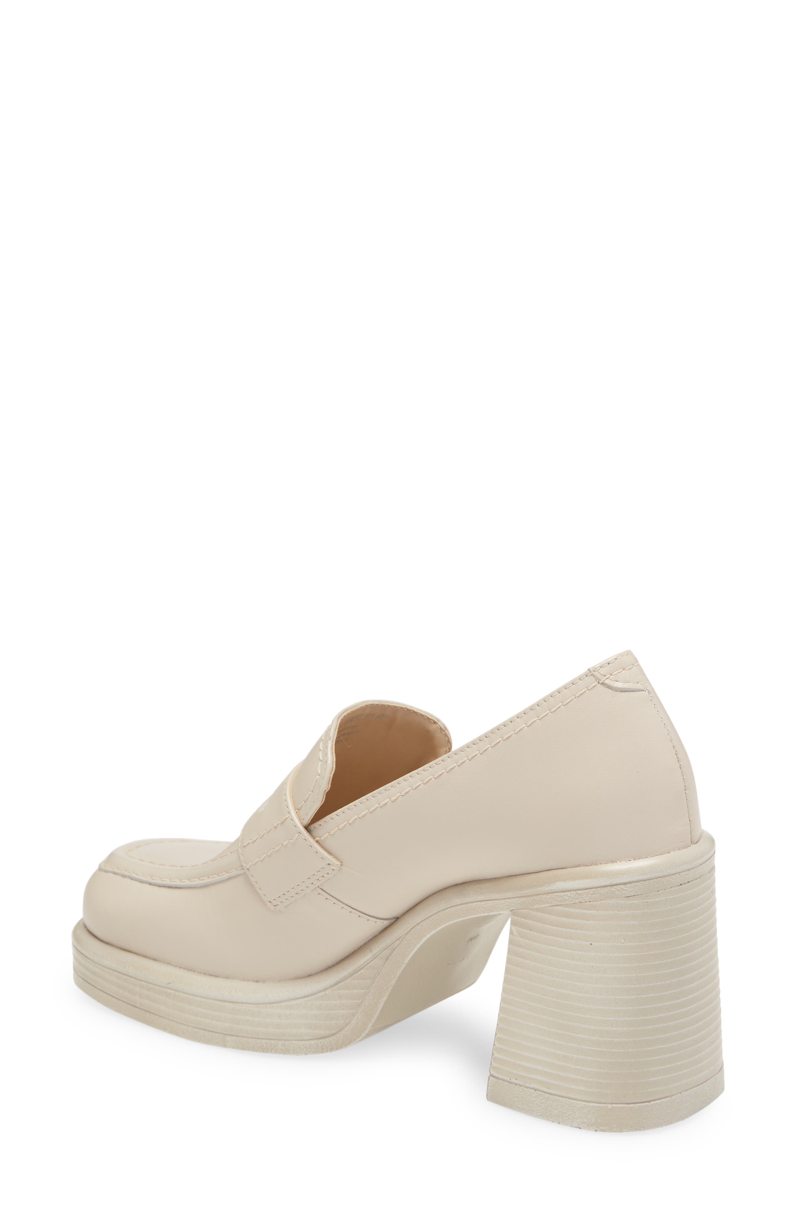 Fulfill Platform Loafer, Alternate, color, BONE LEATH