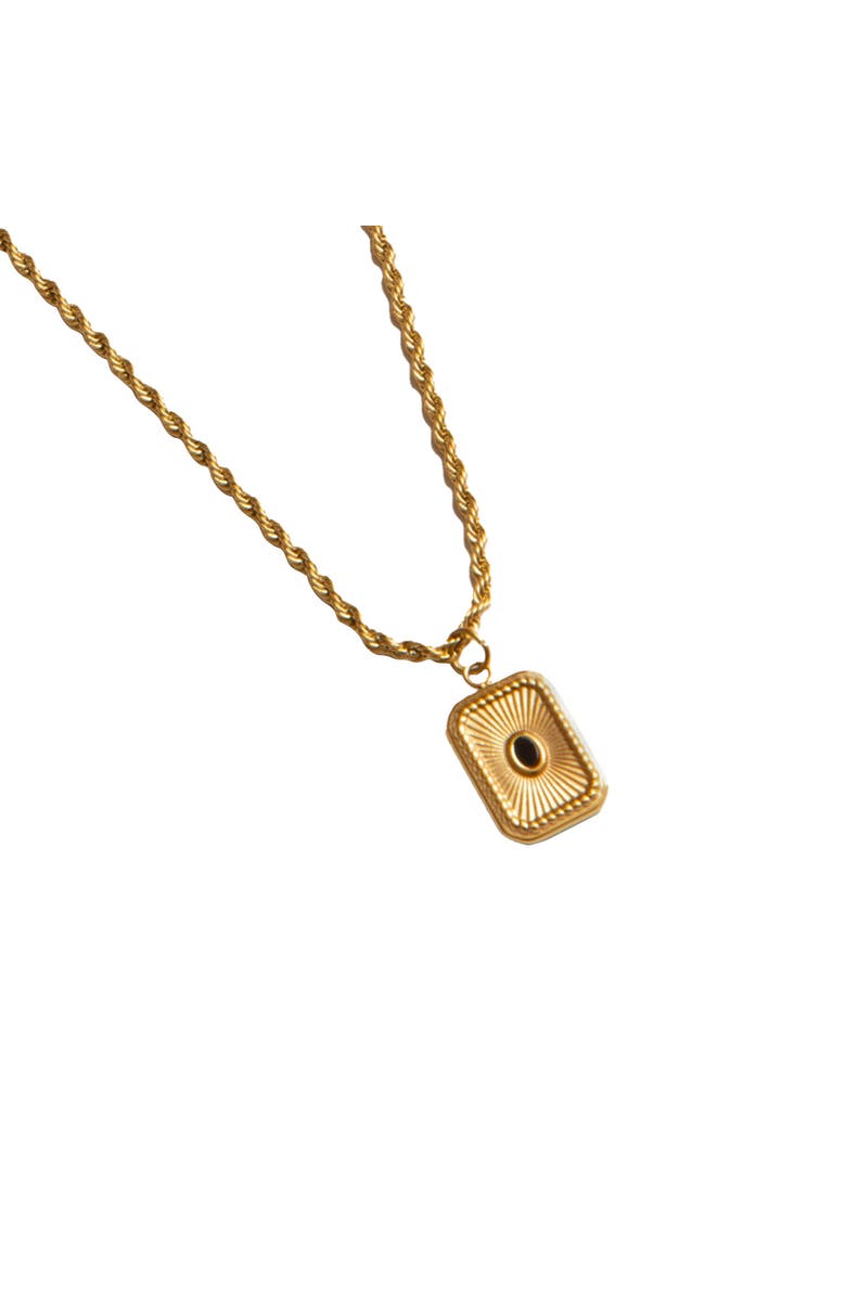 Outofoffice Onyx Gemstone Necklace, Main, color, Gold