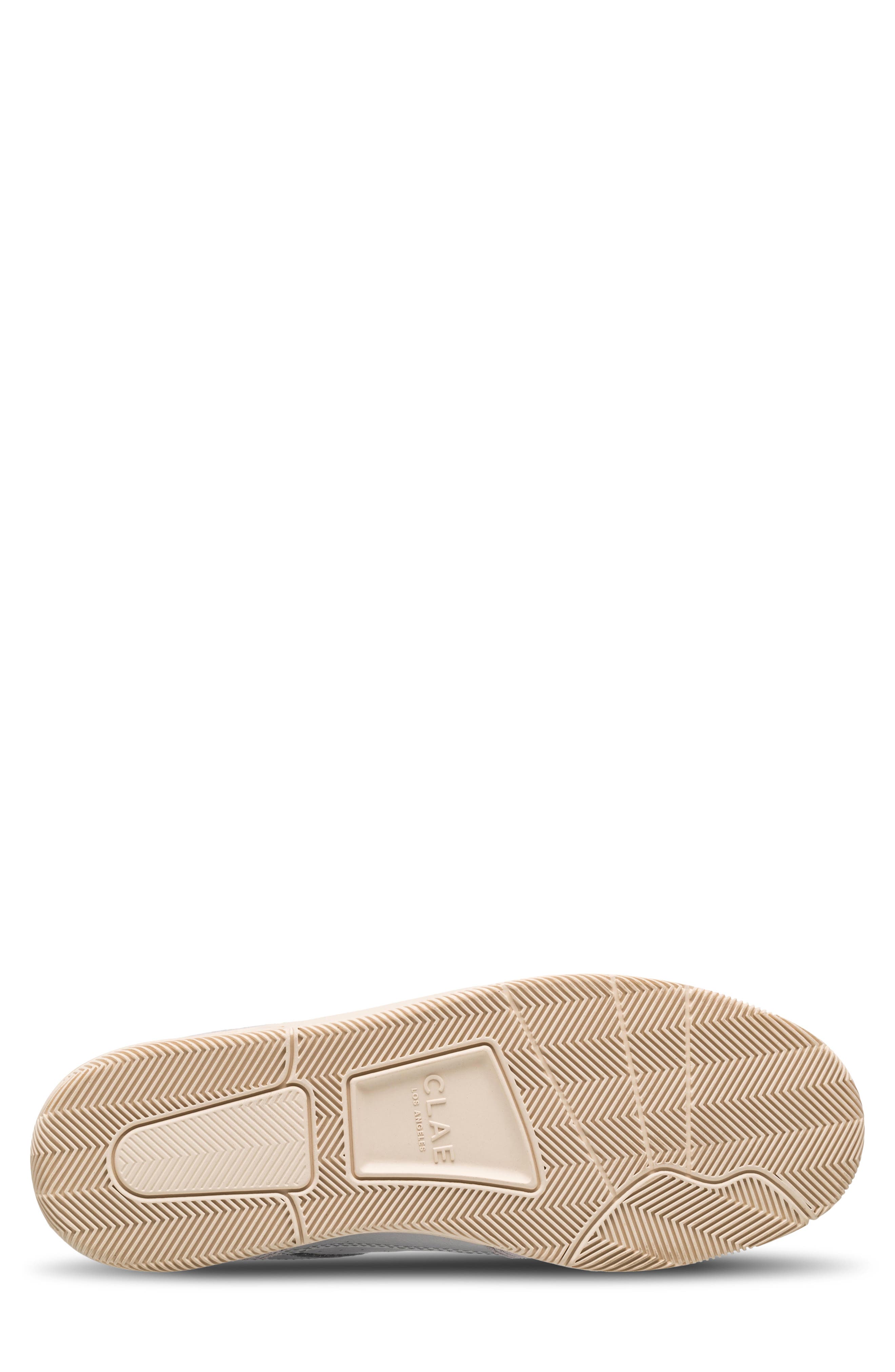 CLAE Haywood Low Top Leather Sneaker, Alternate, color, Quiet Grey Leather Navy