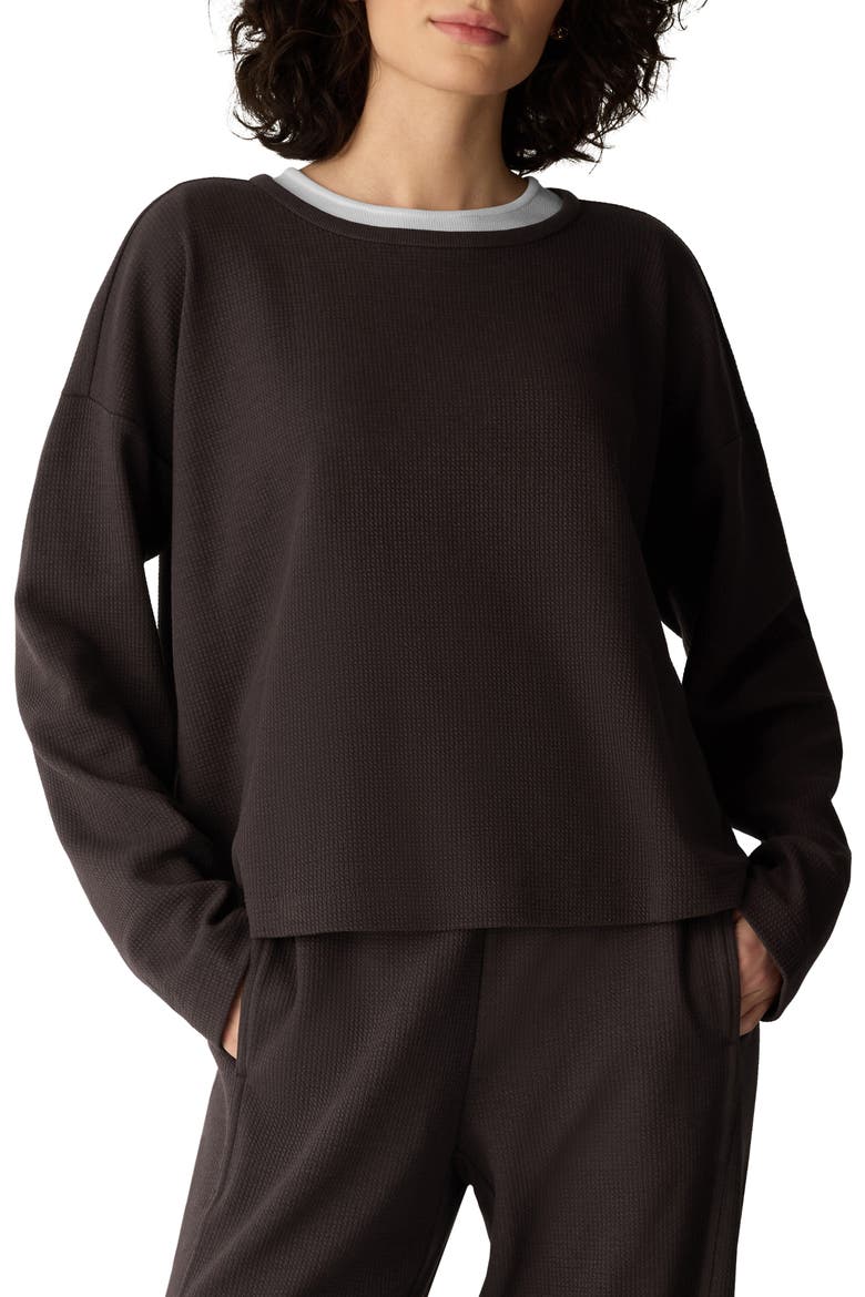 Organic Cotton & Tencel Lyocell Box Top, Main, color, COFFEE
