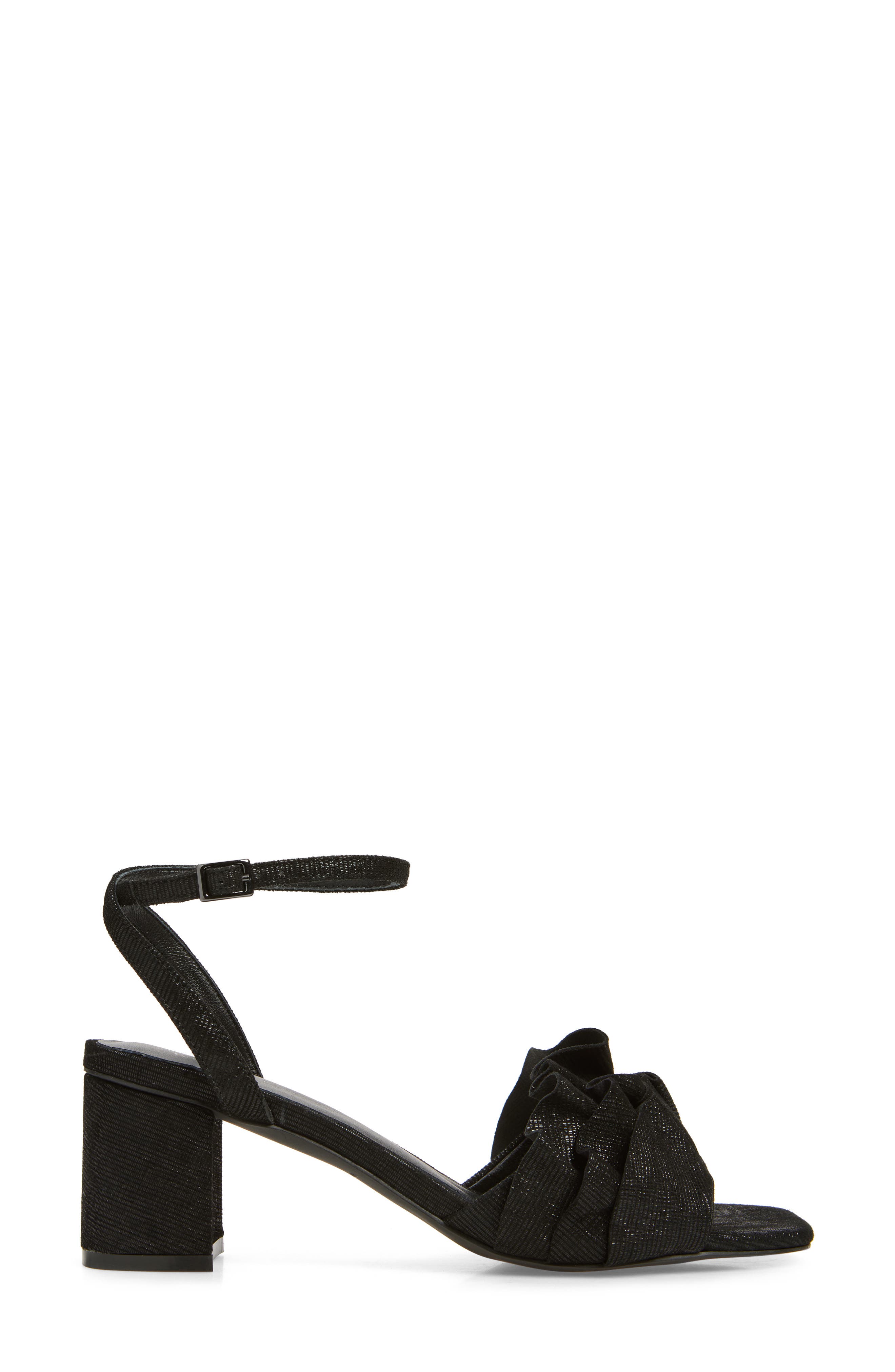 KOKO + PALENKI Serenity Square Toe Sandal, Alternate, color, Black Metallic Leather