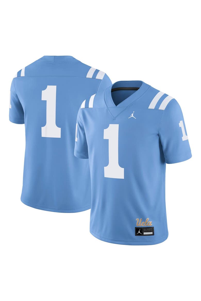 Men's Jordan Brand #1 Light Blue UCLA Bruins Alternate Game Jersey