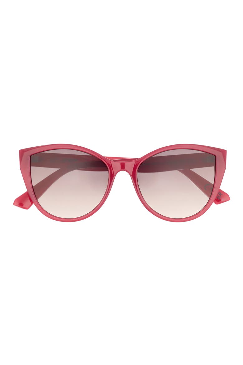 54mm Cat Eye Sunglasses, Main, color, MILKY BURGUNDY