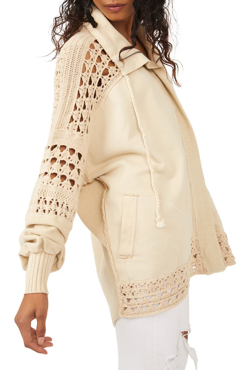Free People Dune Bug Zip-Up Cotton Cardigan, Alternate, color,