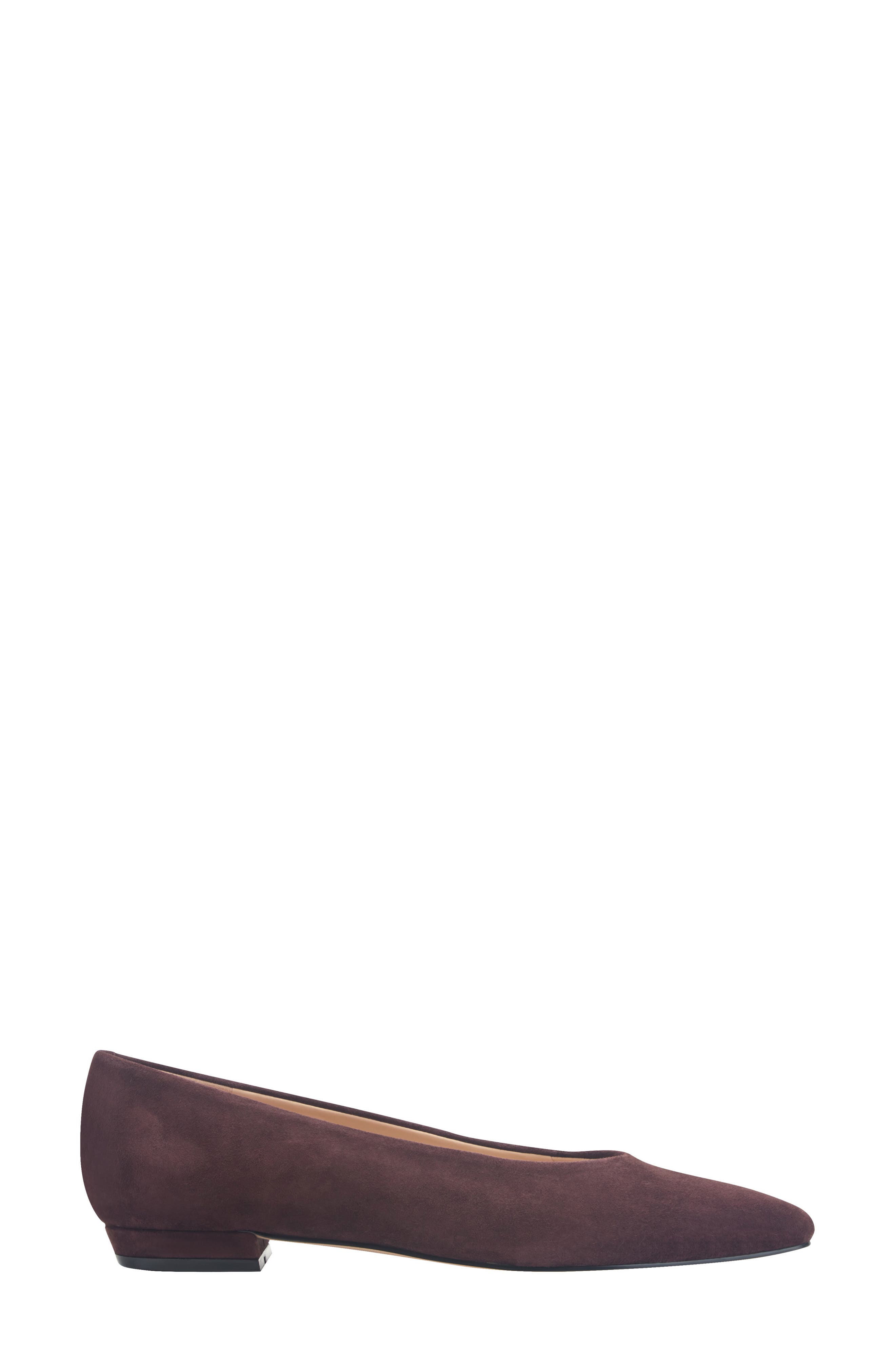 Bodie Pointed Toe Flat, Alternate, color, DARK RED