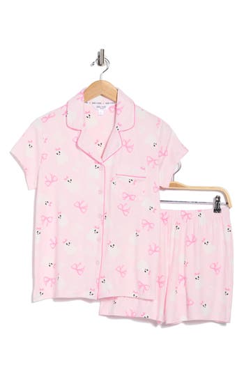 Dreamwear Halloween Peached Jersey Short Pajamas In Pink