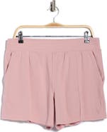 YOGALICIOUS Rise Up Raw Edge French Terry Shorts