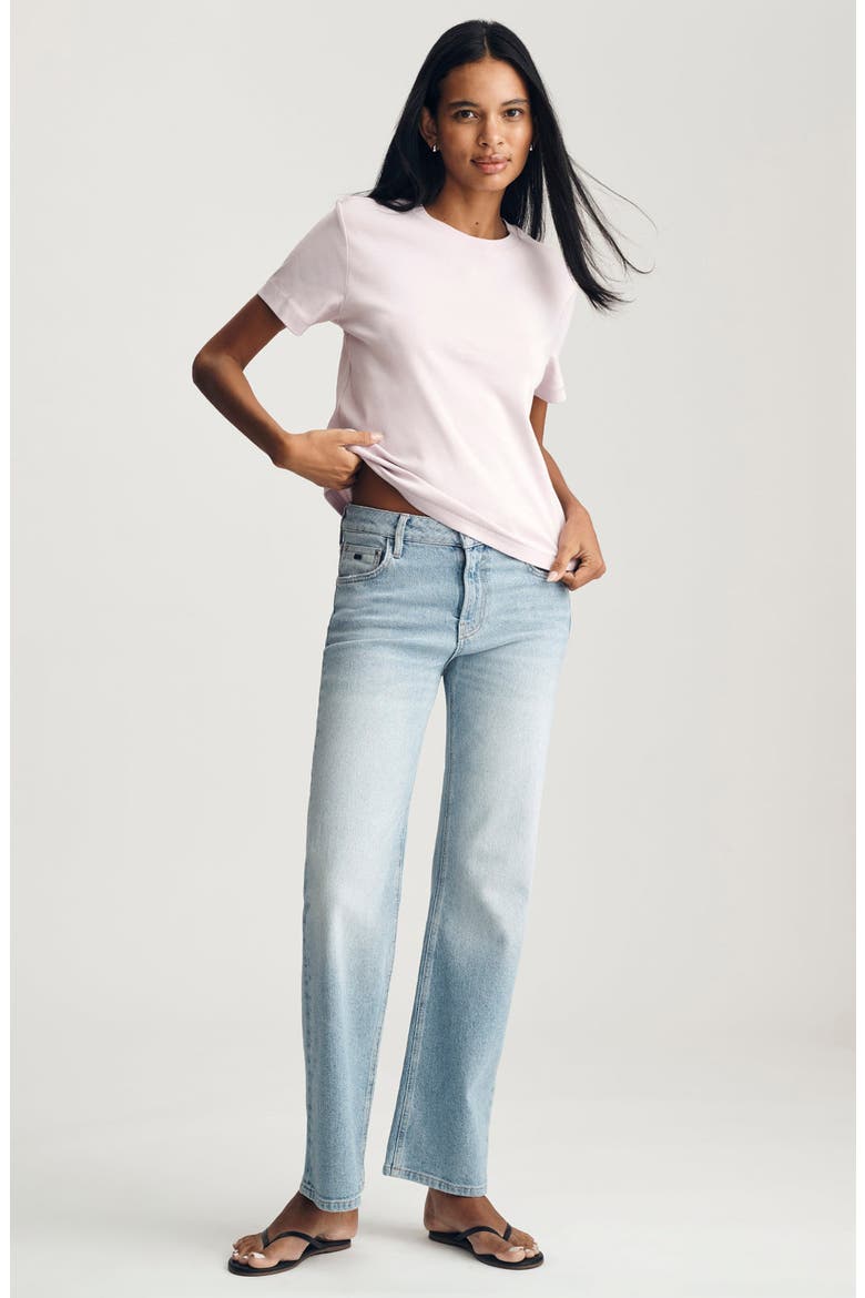 Nina Crewneck Cotton T-Shirt, Alternate, color, ORCHID HUSH
