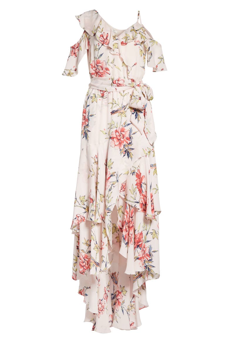 Cristeta Floral Silk Maxi Dress, Alternate, color, ROSEWATER