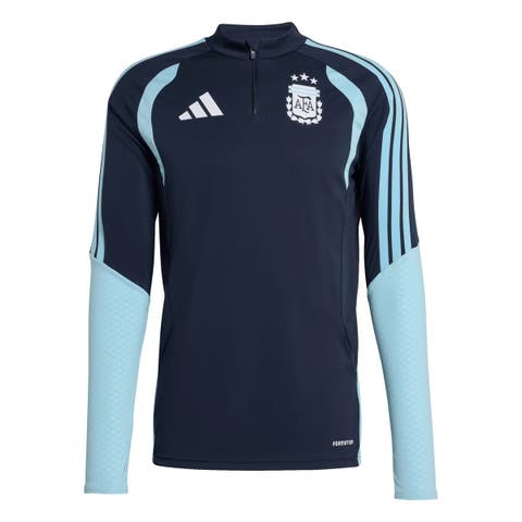 Men's adidas  Navy Argentina National Team FIFA x World Cup 2026 Tiro Quarter-Zip Training Top