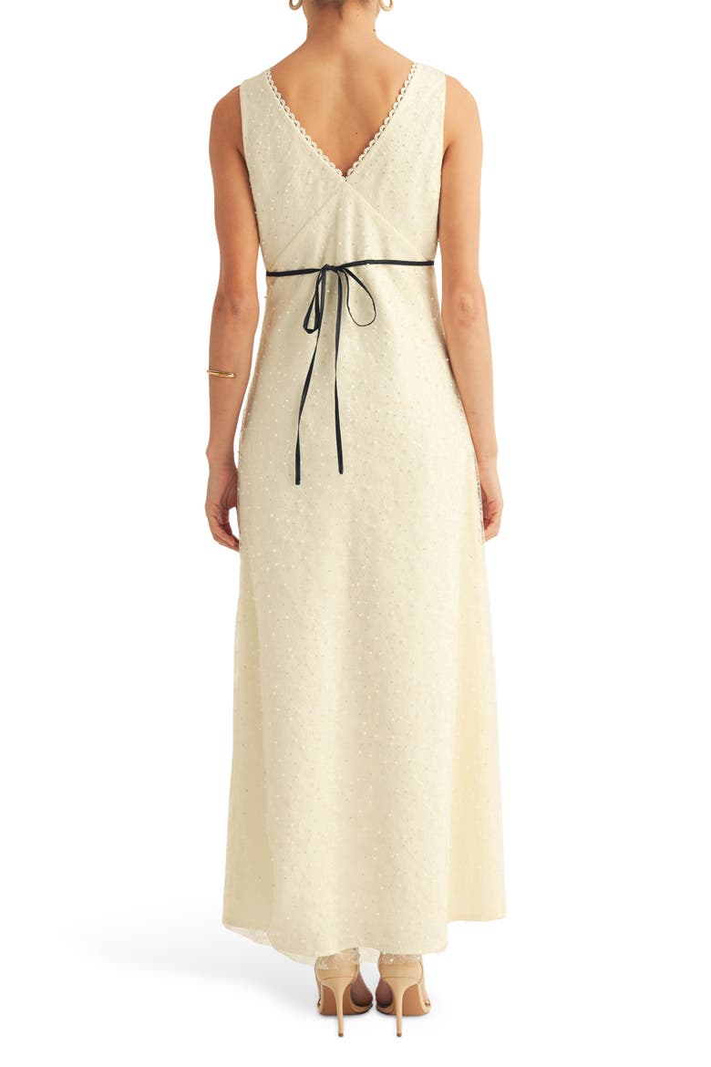 Leilani Embellished Sleeveless Maxi Dress, Alternate, color, CREAM