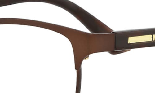 Alexander Mcqueen Mcqueen 49mm Core Rectangle Optical Glasses In Brown Avana Transparent