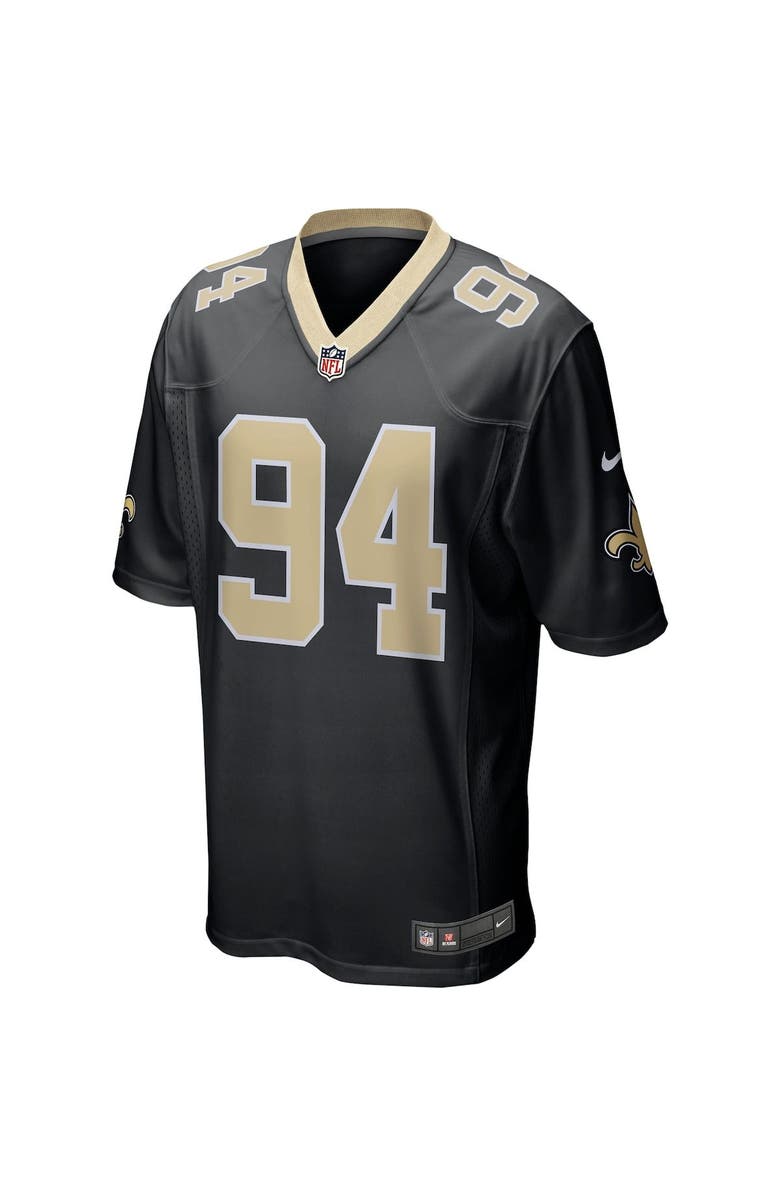 Nike Men's Nike Cameron Jordan Black New Orleans Saints Game Player Jersey, Alternate, color, 