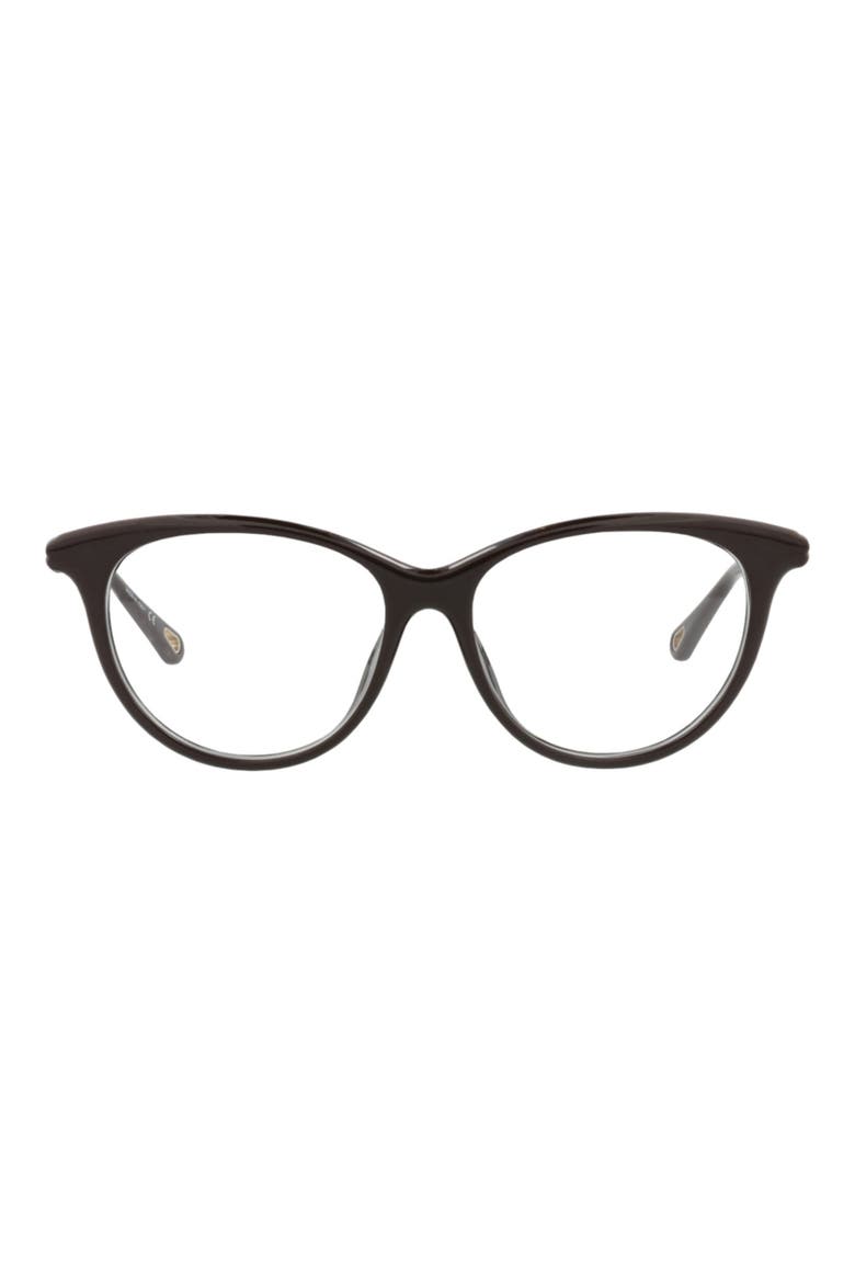 52mm Cat Eye Optical Glasses, Main, color, BROWN