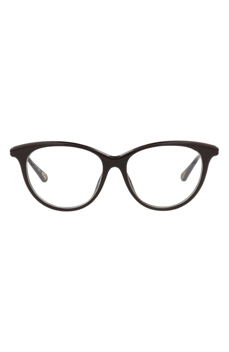 Chloé 52mm Cat Eye Optical Glasses, Main, color, 