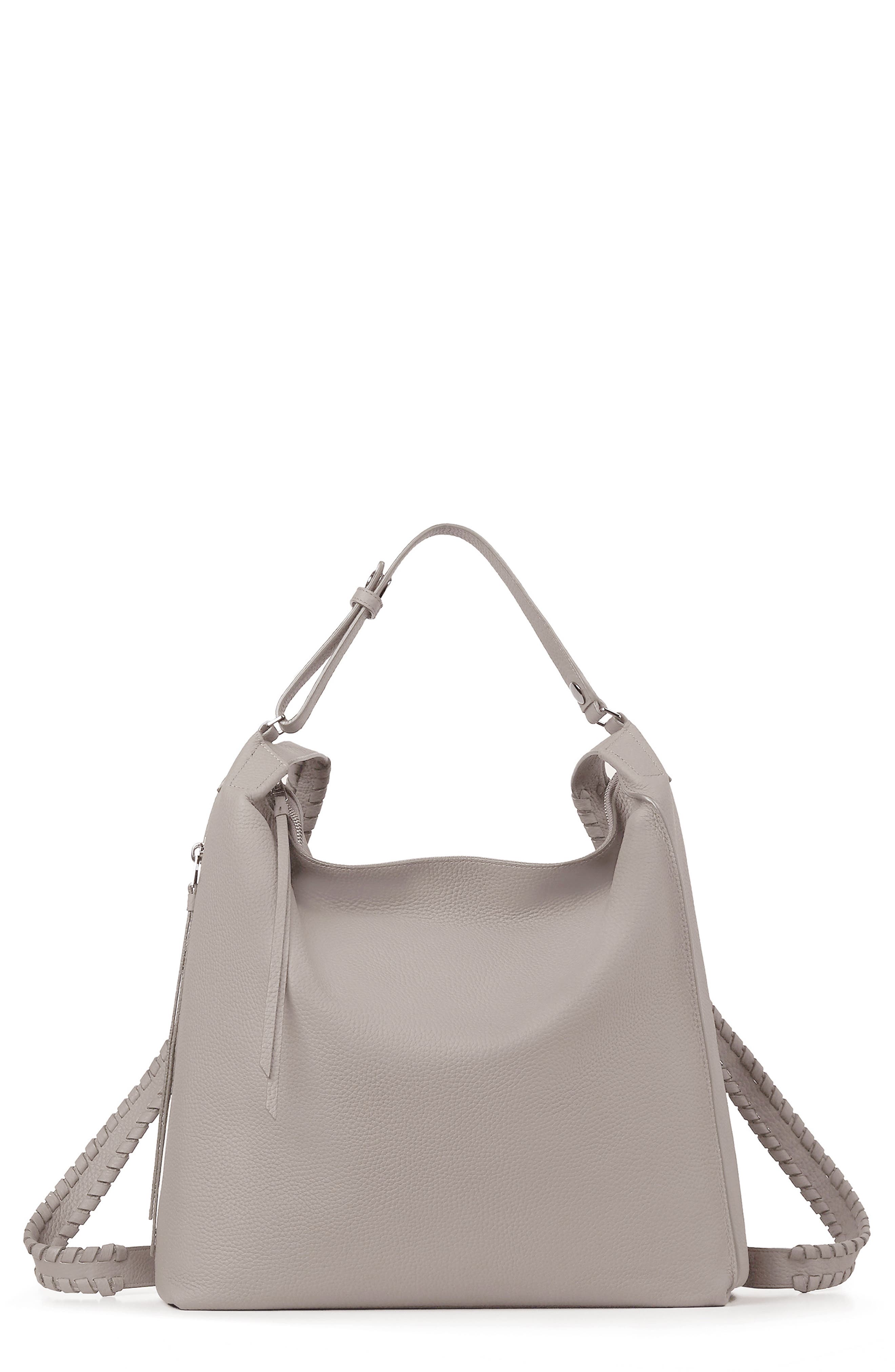 Kita Convertible Leather Backpack, Main, color, NATURAL GREY